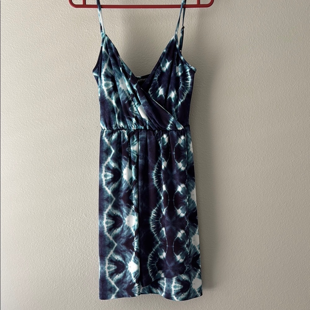 Blue and White Tie-Dye Dress